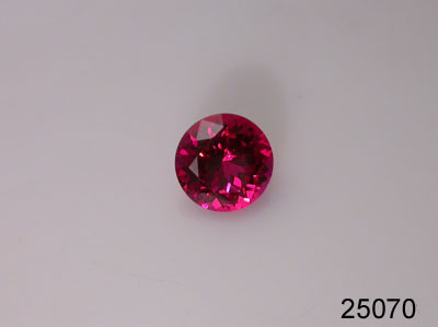 Lab Grown Round Ruby 12mm Trillion Cut Lot of 3 Stones 